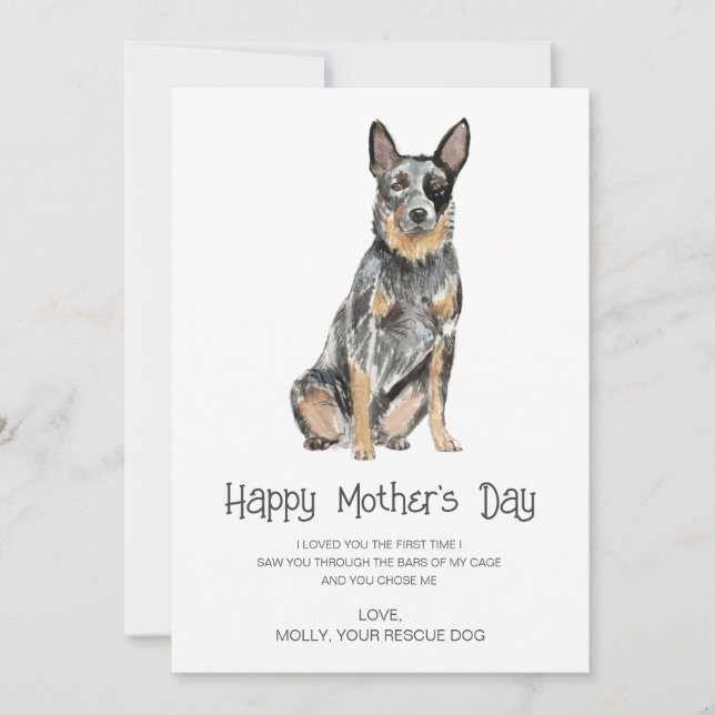 Dog Painting Mother's Day  Holiday Card (Front)