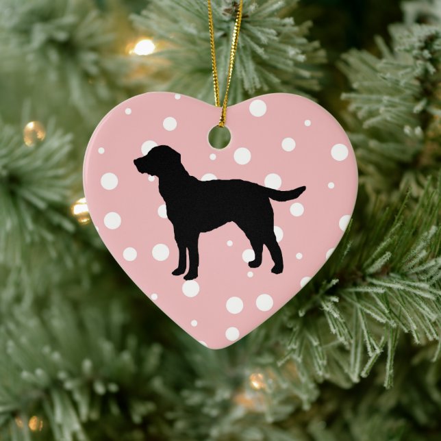 Dog Painting Silhouette Christmas Art Ceramic Cera Ceramic Tree Decoration (Tree)