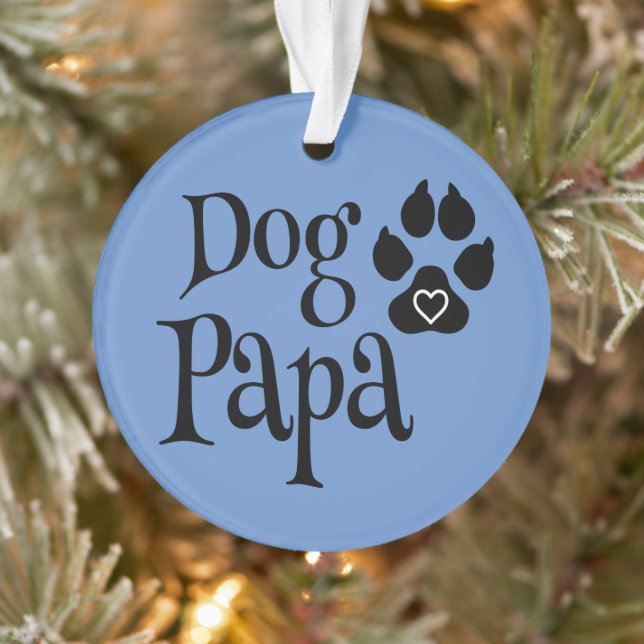 Dog Papa dog lover dog dad Ornament (Tree)
