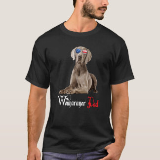 Dog Papa Puppy Dad Weimaraner T-Shirt
