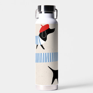 Dog Parisian mood Water Bottle