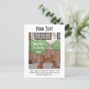 Dog Park Directions Post Card