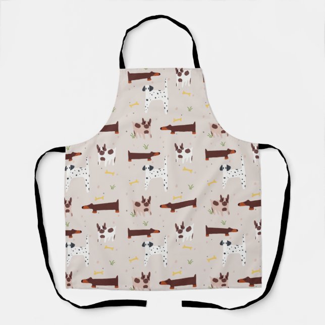 Dog park pattern apron (Front)