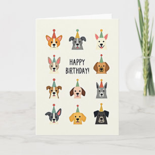 Dog Party Birthday Card