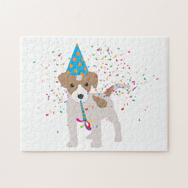 Dog Partying - Animals Puppy Having a Party Jigsaw Puzzle (Horizontal)