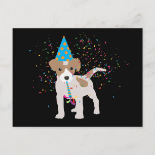 Dog Partying - Animals Puppy Having a Party Postcard