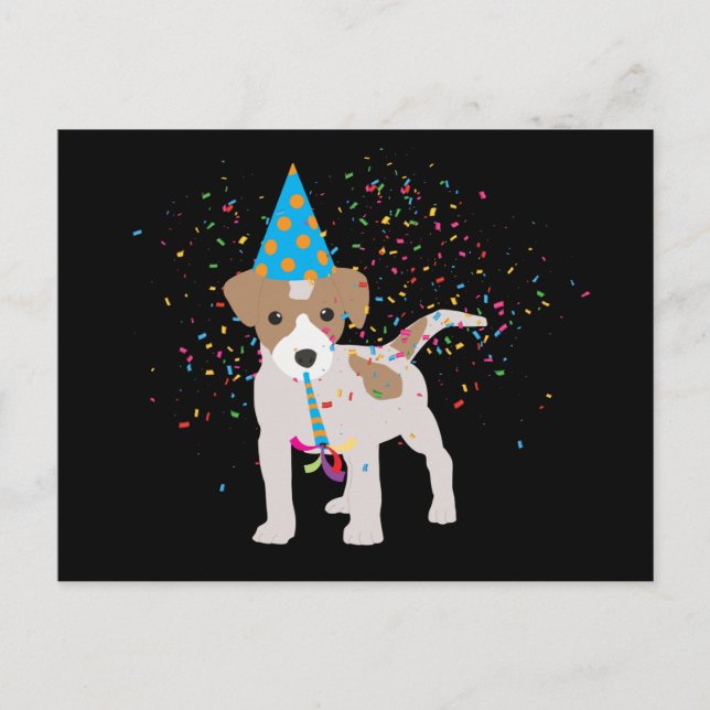 Dog Partying - Animals Puppy Having a Party Postcard (Front)