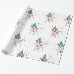 Dog Partying - Animals Puppy Having a Party Wrapping Paper