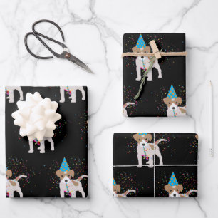 Dog Partying - Animals Puppy Having a Party Wrapping Paper Sheet