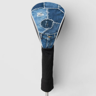 Dog Patchwork Art Denim Golf Head Cover