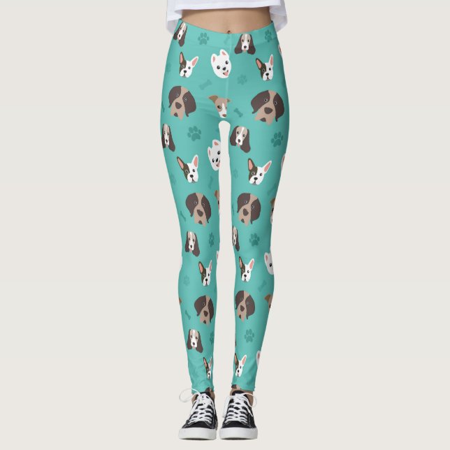 Dog Pattern Leggings (Front)