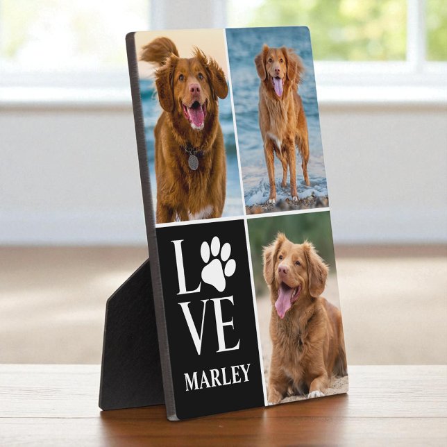 Dog Paw 3 Photo Collage Pet Lover  Plaque (Creator Uploaded)
