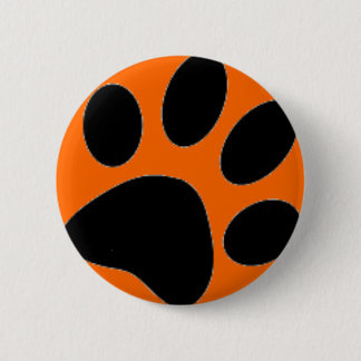 dog paw 6 cm round badge