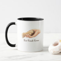 Dog Paw and Hand Mug – Best Friends Forever Dog Lo
