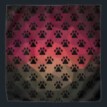 Dog paw, animal footprint, cat pet animal bandana<br><div class="desc">Animal footprint in modern low poly design,  trendy ombre bold colours,  pink,  khaki and black colours,  cat or dog paw.</div>