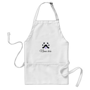 Dog paw black pet add name text animal paw photo standard apron