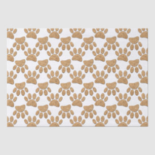 Dog Paw Burlap Print Tissue Paper