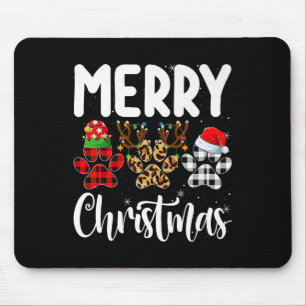 Dog Paw Christmas Elf Reindeer Santa Puppy Dog Lov Mouse Mat