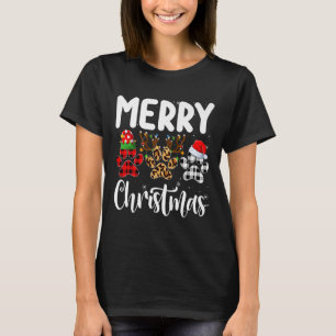Dog Paw Christmas Elf Reindeer Santa Puppy Dog Lov T-Shirt