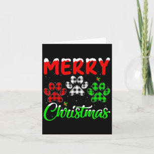 Dog Paw Christmas Pyjamas Puppy Dog Lover Xmas Card