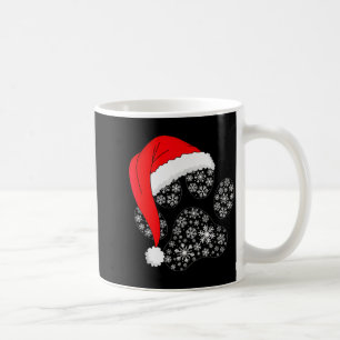 Dog Paw Christmas Santa Hat Funny Puppy Dog Lover Coffee Mug