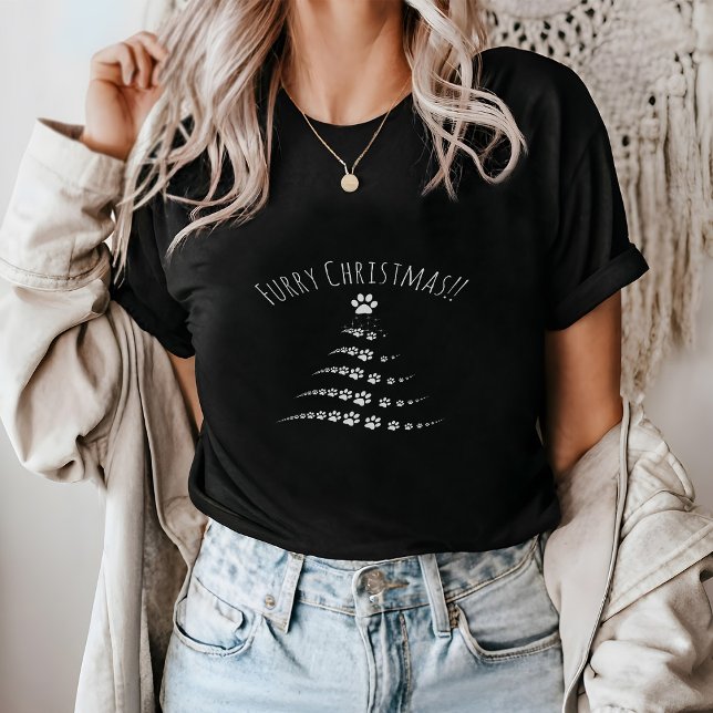 Dog Paw Christmas Tree | Furry Christmas T-Shirt (Creator Uploaded)