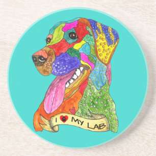 Dog Paw Coaster in Blue