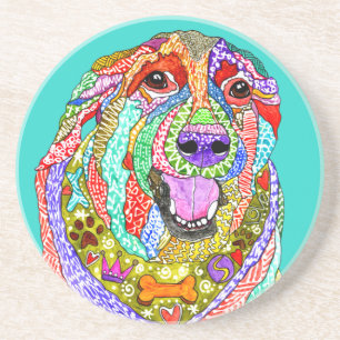Dog Paw Coaster in Blue