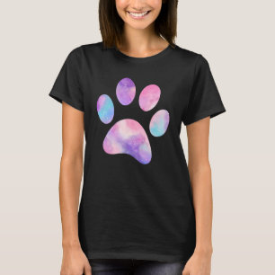 Dog Paw colorful Print Love Pet Tie Die Cat Paw Do T-Shirt