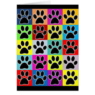 dog paw coloured