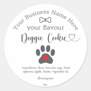 Dog Paw Custom doggie cookie Classic Round Sticker