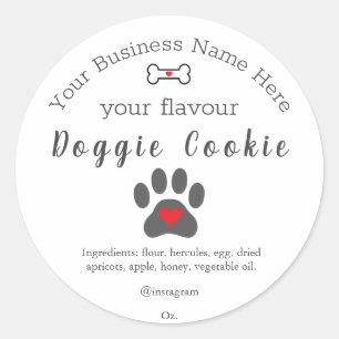 Dog Paw Custom doggie cookie Classic Round Sticker