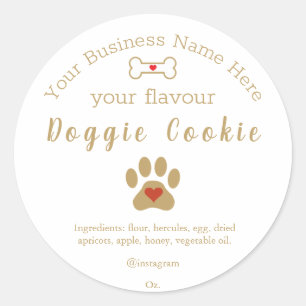 Dog Paw Custom doggie cookie Classic Round Sticker