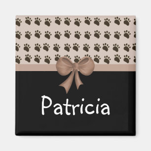 Dog Paw Custom Name Magnet