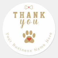 Dog Paw Custom Thank You 