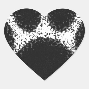 Dog Paw Drawing Heart Sticker