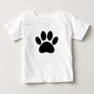 Dog Paw Drawing In Black Baby T-Shirt