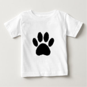 Dog Paw Drawing In Black Baby T-Shirt