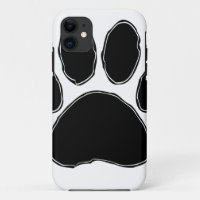 Dog Paw Drawing In Black