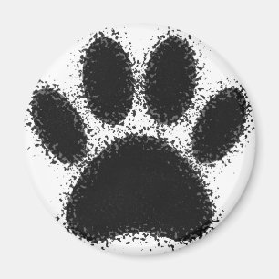 Dog Paw Drawing Magnet