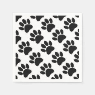 Dog Paw Drawing Napkin