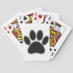 Dog Paw Drawing Playing Cards