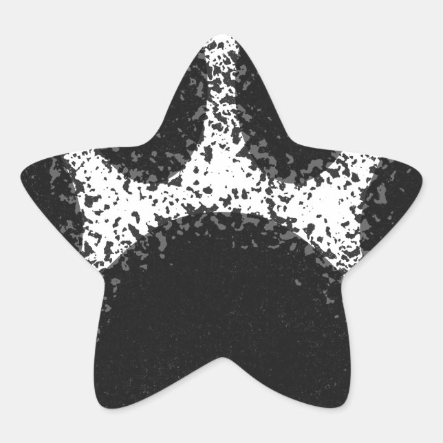 Dog Paw Drawing Star Sticker (Front)