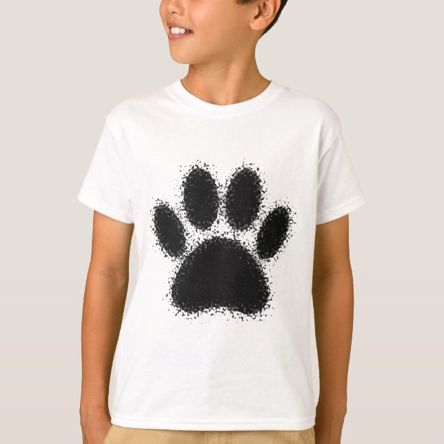 Dog Paw Drawing T-Shirt (Front)
