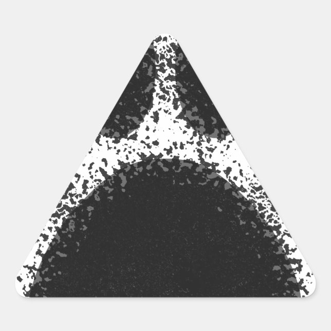 Dog Paw Drawing Triangle Sticker (Front)