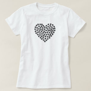 Dog Paw Heart T-Shirt
