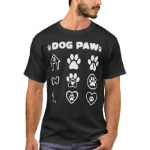 Dog Paw Icons Chart - Funny Cute Paw Prints