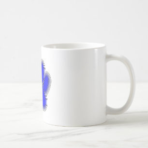 Dog Paw In Blue With Outlines Coffee Mug