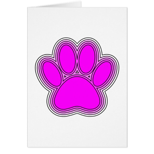 Dog Paw In Pink With Outlines (Front)