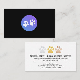Dog Paw Logos Business Card